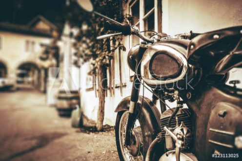 Picture of Vintage Motorcycle Closeup